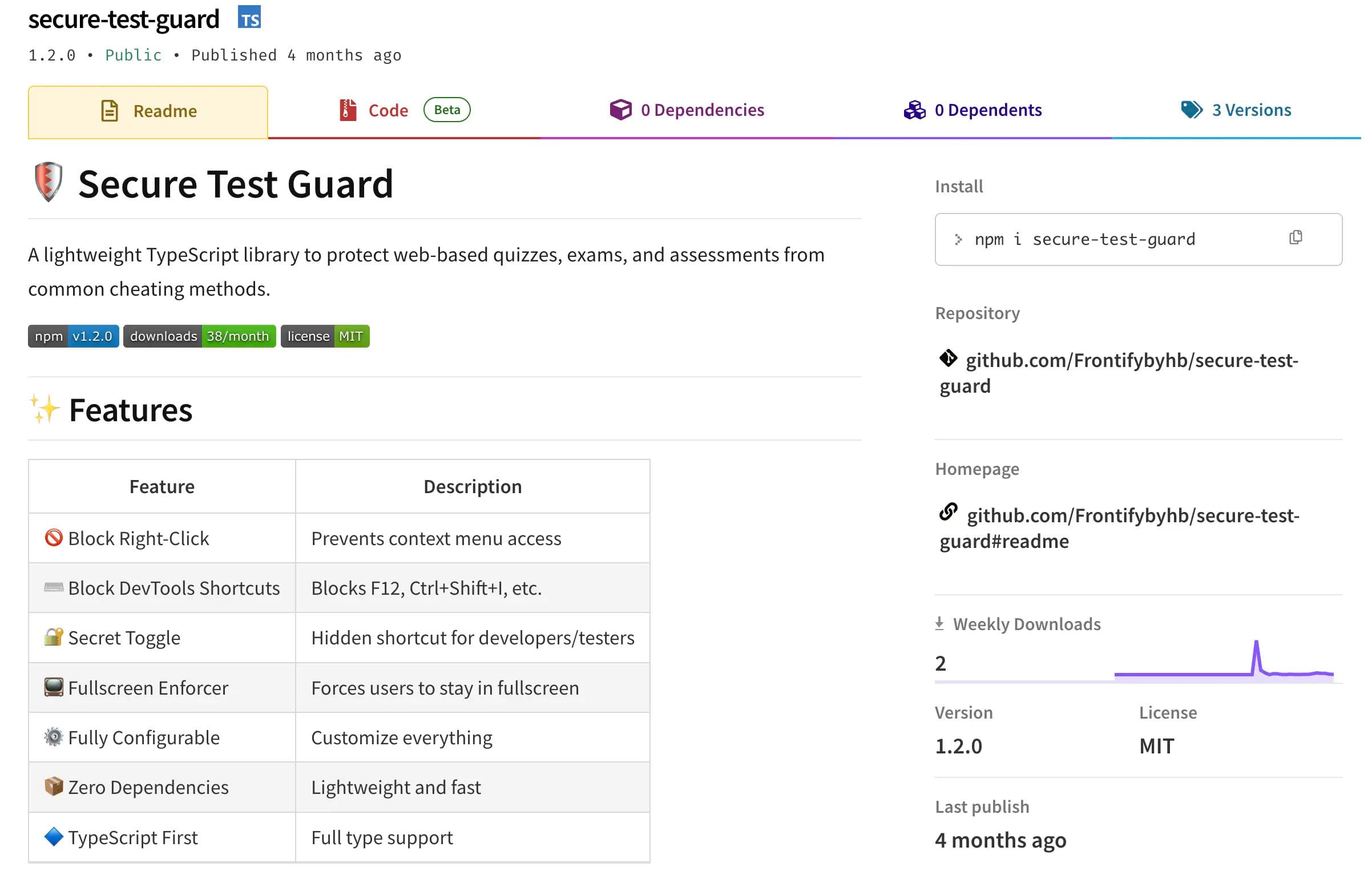secure-test-guard interface preview
